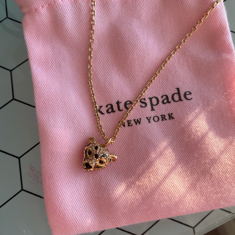 Kate Spade gold leopard necklace